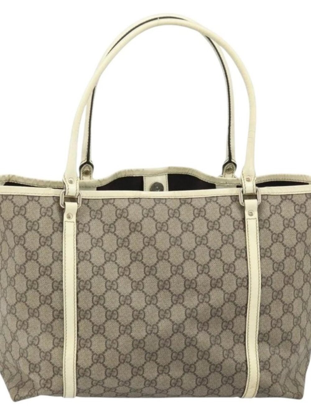 GUCCI GG Supreme Tote Bag PVC Beige Gold 197953 Auth ka2787 - Picture 3 of 15